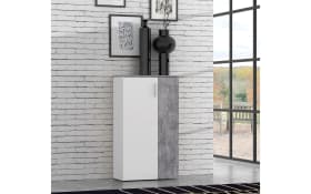 Schuhschrank Boots, weiß/Beton-Nachbildung