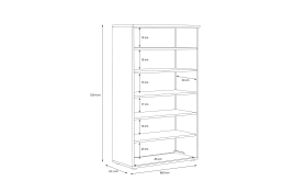 Schuhschrank Boots, weiß/Beton-Nachbildung