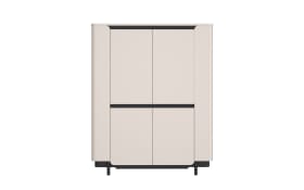 Highboard Vodol, sandfarbig/schwarz
