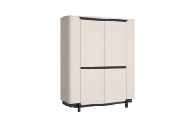 Highboard Vodol, sandfarbig/schwarz