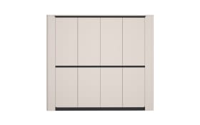 Kleiderschrank Vodol, sandfarbig/schwarz