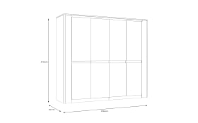 Kleiderschrank Vodol, sandfarbig/schwarz