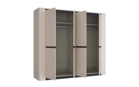 Kleiderschrank Vodol, sandfarbig/schwarz