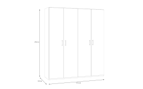 Kleiderschrank Econobox2, weiß, 177,5 cm