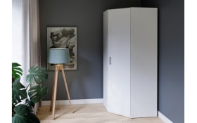 Eckkleiderschrank Econobox2, weiß, 89,5 cm