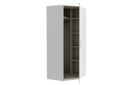 Eckkleiderschrank Econobox2, weiß, 89,5 cm