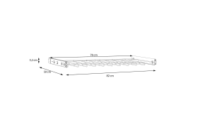 Hosenbügel Econobox2, grau, 82 x 5,2 cm