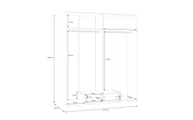 Kleiderschrank Econobox2, weiß, 177,5 cm