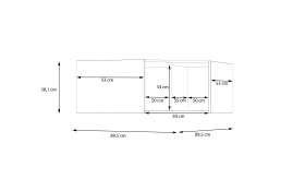 Eck-Schrankaufsatz Econobox2, weiß, 133,2 cm