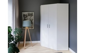 Eckkleiderschrank Econobox2, weiß, 116,8 cm