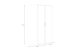 Eckkleiderschrank Econobox2, weiß, 116,8 cm