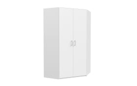 Eckkleiderschrank Econobox2, weiß, 116,8 cm