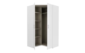 Eckkleiderschrank Econobox2, weiß, 116,8 cm