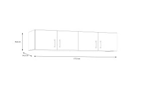 Schrankaufsatz Econobox2, weiß, 177,5 cm
