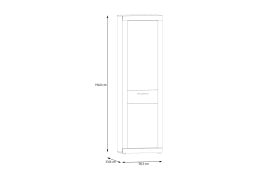 Garderobenschrank Baccio, Artisan Eiche-Nachbildung/weiß