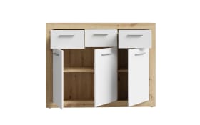 Kommode Baccio, Artisan Eiche-Nachbildung/weiß, 117,9 cm