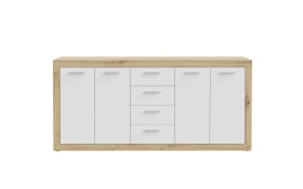 Sideboard Baccio, Artisan Eiche-Nachbildung/weiß, 197,1 cm