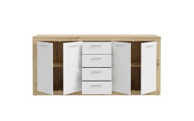 Sideboard Baccio, Artisan Eiche-Nachbildung/weiß, 197,1 cm