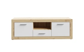 TV-Board Baccio, Artisan Eiche-Nachbildung/weiß