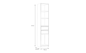 Regal Smart Room, Eiche-Nachbildung/weiß, 44,4 cm