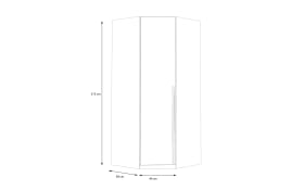 Eckkleiderschrank Smart Room, Eiche-Nachbildung/weiß, 