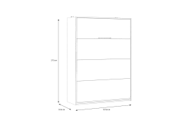 Multifunktionsbett Smart Room, Eiche-Nachbildung/weiß, 157,4 x 215 cm