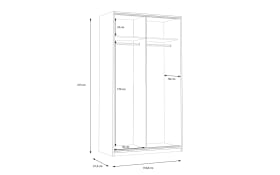 Kleiderschrank Smart Room, Eiche-Nachbildung/weiß