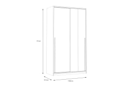 Kleiderschrank Smart Room, Eiche-Nachbildung/weiß