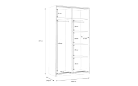 Kleiderschrank Smart Room, Eiche-Nachbildung/weiß