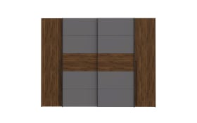 Kleiderschrank Narago, Walnuss-Nachbildung/grau
