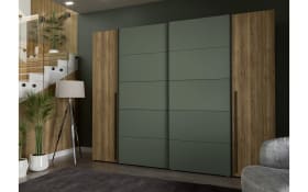 Kleiderschrank Narago, Mauvelle Eiche-Nachbildung/salbeifarbig, 270,3 x 210,5 cm