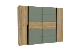 Kleiderschrank Narago, Mauvelle Eiche-Nachbildung/salbeifarbig, 270,3 x 210,5 cm