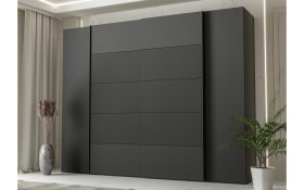 Kleiderschrank Narago, schwarz/weiß, 270,3 x 210,5 cm