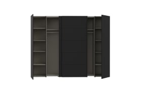 Kleiderschrank Narago, schwarz/weiß, 270,3 x 210,5 cm
