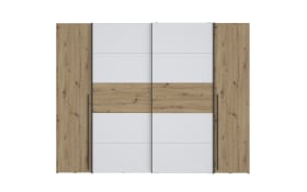 Kleiderschrank Narago, Artisan Eiche-Nachbildung/weiß, 270,3 x 210,5 cm