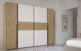 Kleiderschrank Narago, Artisan Eiche-Nachbildung/weiß, 270,3 x 210,5 cm