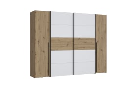 Kleiderschrank Narago, Artisan Eiche-Nachbildung/weiß, 270,3 x 210,5 cm