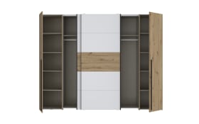 Kleiderschrank Narago, Artisan Eiche-Nachbildung/weiß, 270,3 x 210,5 cm