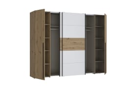 Kleiderschrank Narago, Artisan Eiche-Nachbildung/weiß, 270,3 x 210,5 cm