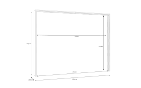 Passepartout Narago, Mauvelle Eiche-Nachbildung, 279,4 x 214,4 cm