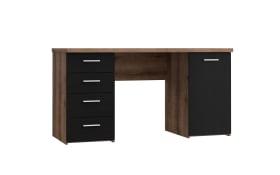 Schreibtisch Net106, Schlammeiche Nachbildung/schwarz