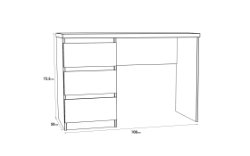 Schreibtisch Net106, weiß