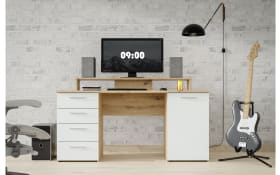 Schreibtisch Net106, Artisan Eiche Nachbildung/hellgrau