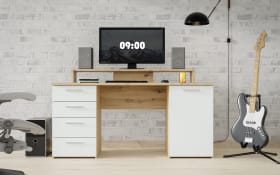 Schreibtisch Net106, Artisan Eiche Nachbildung/hellgrau