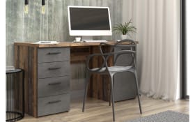 Schreibtisch Net106, Old Wood-Nachbildung/Beton-Nachbildung