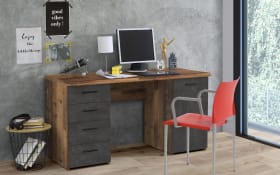 Schreibtisch Net106, Old Wood-Nachbildung/Beton-Nachbildung