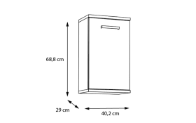 Hängeschrank Veris, Artisan Eiche-Nachbildung/salbeifarbig