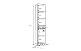 Hochschrank Veris, Artisan Eiche-Nachbildung/salbeifarbig