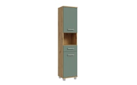Hochschrank Veris, Artisan Eiche-Nachbildung/salbeifarbig