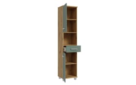 Hochschrank Veris, Artisan Eiche-Nachbildung/salbeifarbig
